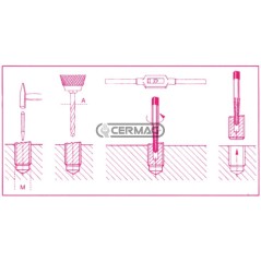 Conical extractor for broken screws and studs in alloy steel Thread - M M3÷M6 70474 BETA