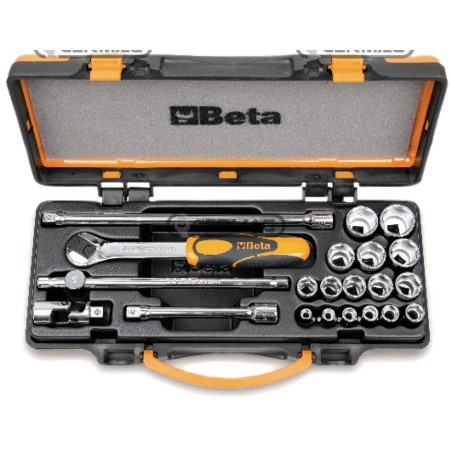 Kit di 16 chiavi a bussola esagonali e 5 accessori Attacco 3/8" 70153 BETA | NewgardenAgri.com