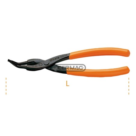 Pinza a becchi 45° per anelli elastici interni Misure 12÷25 mm 70501 BETA | NewgardenAgri.com