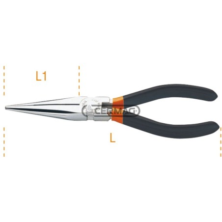 Pinza a becchi mezzotondi lunghissimi dritti con manici in PVC Lunghezza - L 200 mm 70349 BETA | NewgardenAgri.com