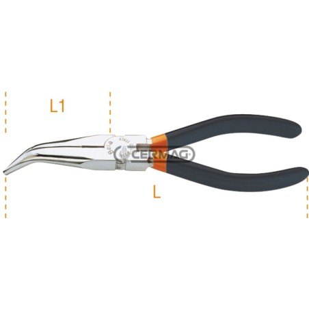 Pinza a becchi mezzotondi lunghissimi piegati con manici in PVC Lunghezza - L 200 mm 70350 BETA | NewgardenAgri.com