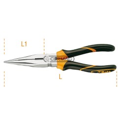 Pinza a becchi mezzotondi lunghissimi dritti con impugnatura bimateriale Lunghezza - L 200 mm 70354 BETA | NewgardenAgri.com