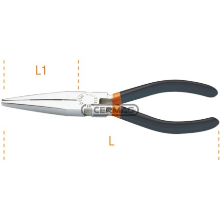 Pinza a becchi piatti lunghissimi dritti con manici in PVC Lunghezza - L 200 mm 70347 BETA | NewgardenAgri.com
