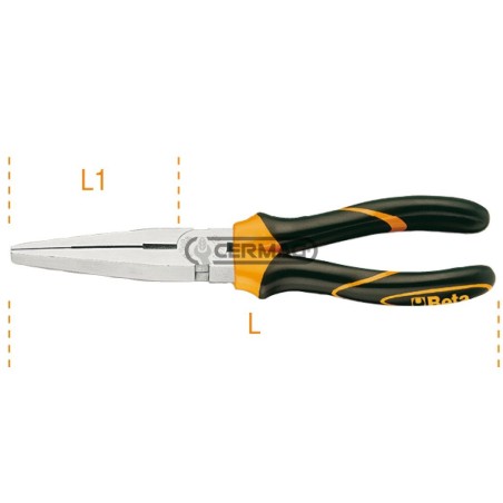 Pinza a becchi piatti lunghissimi dritti con impugnatura bimateriale Lunghezza - L 200 mm 70352 BETA | NewgardenAgri.com