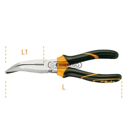 Pinza a becchi piatti lunghissimi piegati con impugnatura bimateriale Lunghezza - L 200 mm 70353 BETA | NewgardenAgri.com