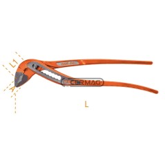 Pinza regolabile arancio con cerniera chiusa Lunghezza - L 250 mm 70311 BETA | NewgardenAgri.com