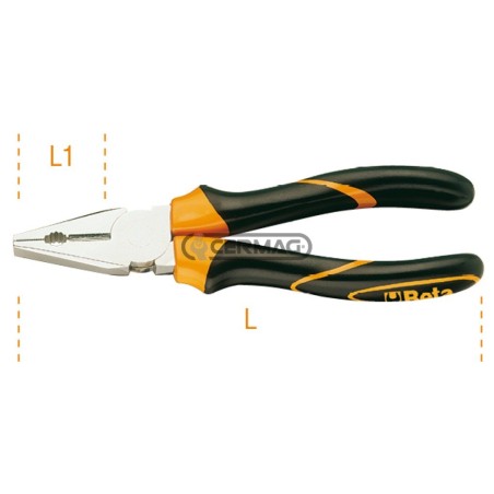 Pinza universale cromata lucida con impugnatura bimateriale Lunghezza - L 200 mm 70351 BETA | NewgardenAgri.com