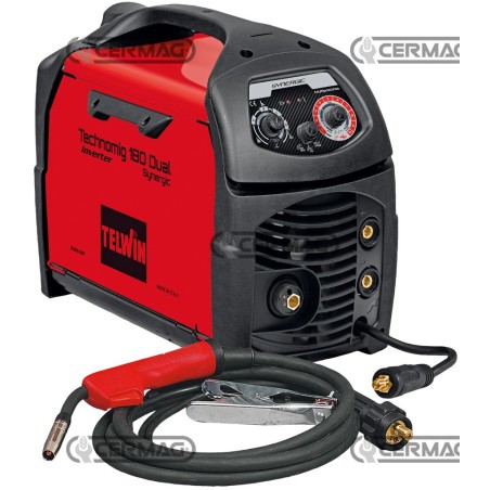 Saldatrice inverter a filo MIG-MAG/FLUX/BRAZING/MMA/TIG DC-LIFT - TECHNOMIG 180 DUAL SYNERGIC 70512 Telwin | NewgardenAgri.com