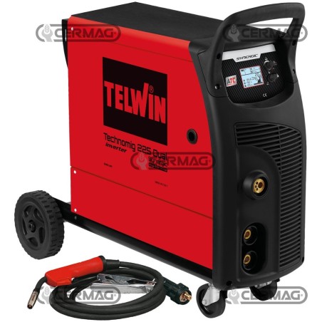 Saldatrice a filo MIG-MAG/FLUX/BRAZING/MMA/TIG DC-LIFT - TECHNOMIG 225 DUAL SYNERGIC 70513 Telwin | NewgardenAgri.com