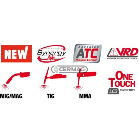 Soldadora de hilo MIG-MAG/FLUX/BRAZING/MMA/TIG DC-LIFT - TECHNOMIG 225 DUAL SYNERGIC 70513 Telwin