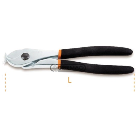 Cortacables para cables aislados de cobre y aluminio con mangos de PVC. Longitud: 170 mm. 70366 BETA | NewgardenAgri.com