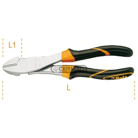 Alicates de corte diagonal de alta resistencia con mango bimaterial. Longitud: 200 mm. 70358 BETA | NewgardenAgri.com