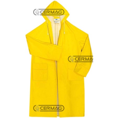 IMPERMEABILE LUNGO GIALLO BISPALMATO PVC - POLIESTERE - PVC 76070 | NewgardenAgri.com