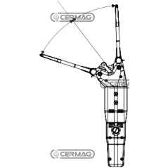Cosechadora eléctrica de aceitunas OLIVCER 300 PLUS. Golpes 1100 min. Longitud 2,2 ÷ 3,1 m. 20918. Fabricada en Italia.