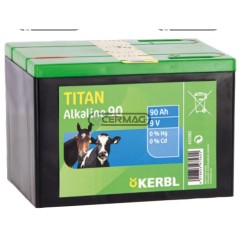 Batteria alcalina TITAN 90 Tensione 9 V Capacità 90 Ah 01211 Kerbl | NewgardenAgri.com