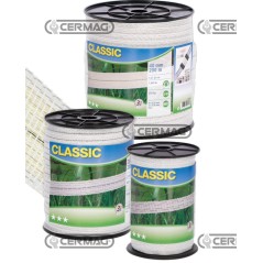 White fencing tape -CLASSIC Length 200 m Width 40 mm 01233 Kerbl | NewgardenAgri.com