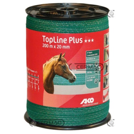 Nastro verde per recinzioni -CLASSIC Lunghezza 200 m Larghezza 20 mm 01271 Kerbl | NewgardenAgri.com