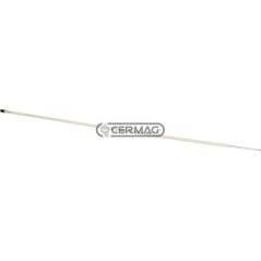 Poste blanco de un solo punto para redes TitanNet Premium Vario. Altura: 122 cm. 01227 Kerbl | NewgardenAgri.com