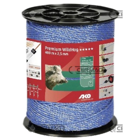 Cable disuasorio azul PREMIUM WILDHOG, longitud 400 m, 01259 Kerbl | NewgardenAgri.com