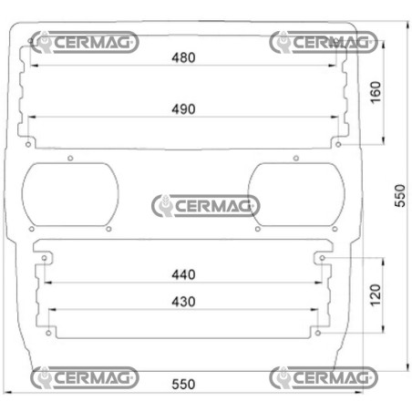 Rejilla de goma delantera FIAT 44904082C