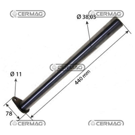 Pasador del eje delantero SERIE 90 Tamaño 38x440 mm 65728