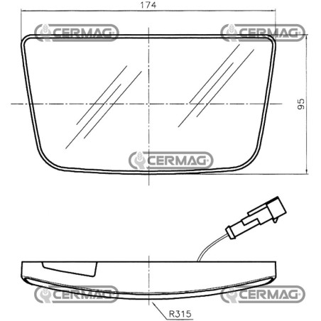 Semicoppa inferiore con vetro SX-DX autosbrinante 63659