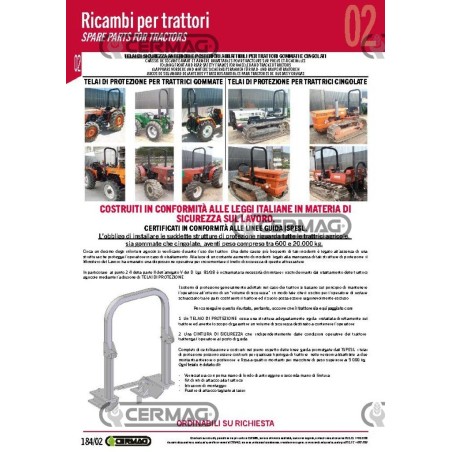 Bastidor de protección para tractor - Barra antivuelco 928583 | NewgardenAgri.com