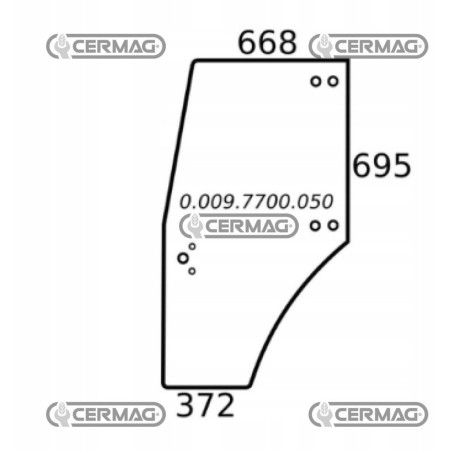 Vitre de porte gauche SAME DORADO 000977000 | NewgardenAgri.com