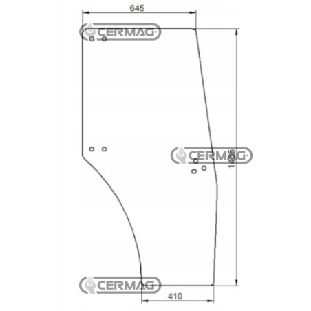 Vitre de porte droite 000988210 | NewgardenAgri.com