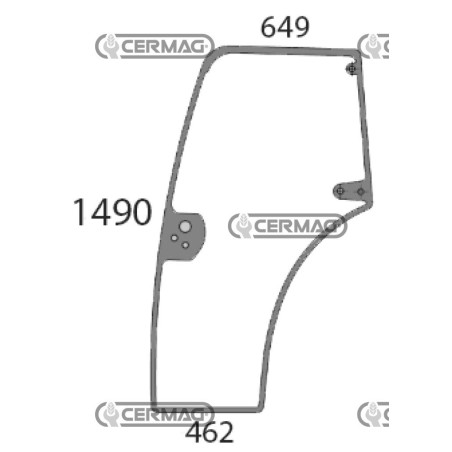 Vitre de porte gauche 48192597C | NewgardenAgri.com