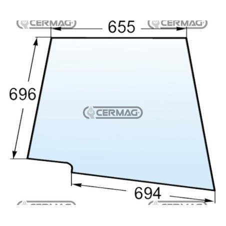 upper right door glass 5092898C | NewgardenAgri.com