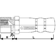 RACCORDO INTERNO CONCAVO GAMBO LUNGO PER TUBO SAE J 1401 63760