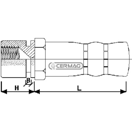 RACCORDO INTERNO CONCAVO GAMBO LUNGO PER TUBO SAE J 1401 63760