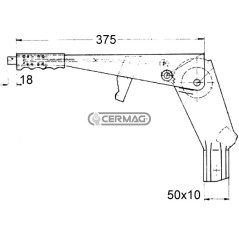 Palancas de freno de mano modelo AL-KO para tractores 64049 Al-ko