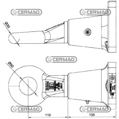 Anneau de remorquage pivotant Diamètre 50 mm Trous 6x17 mm 65575 | NewgardenAgri.com
