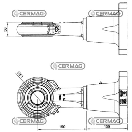 Argolla de remolque giratoria Diámetro 51 mm Orificios 8x21 mm 65579 | NewgardenAgri.com