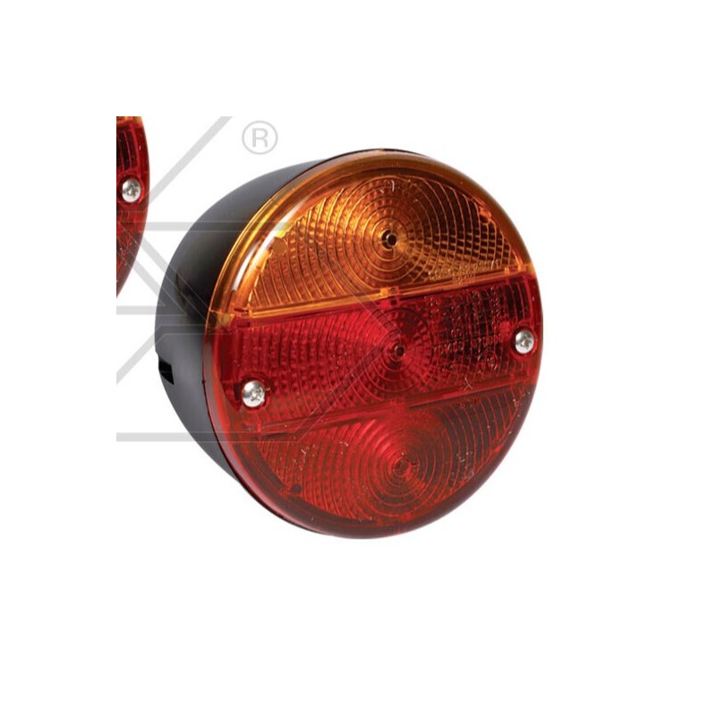 Agricultural machine rear light left round 3 lights Di 115 mm A28197