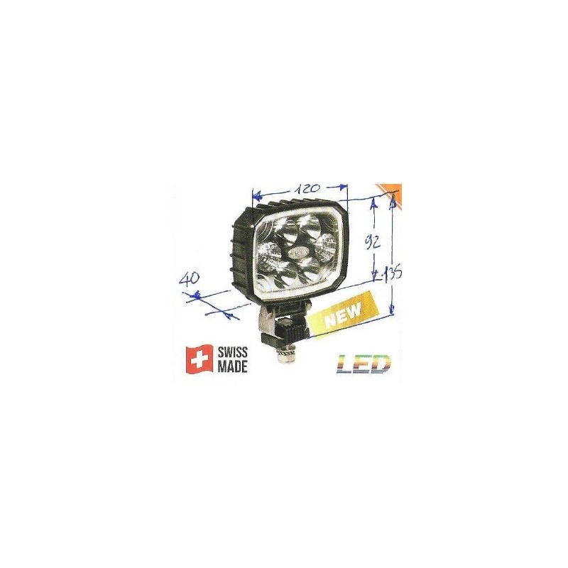 Lampe de travail 6 leds 12-24V NEWGARDENSTORE 1500 lumens pour tracteur agricole