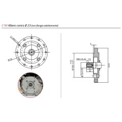 ZANETTI BENZINA ZBM210C1MV motor complete motor cultivator conical 23 mm manual | NewgardenAgri.com