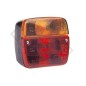 Luz trasera izquierda de 3 luces 105x95x50mm para cabina de tractor agrícola