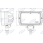 Halogen worklight 168x100mm tractor agricultural machine handle swivel bracket ABS Halogen worklight 168x100mm tractor agricultural machine handle swivel bracket ABS