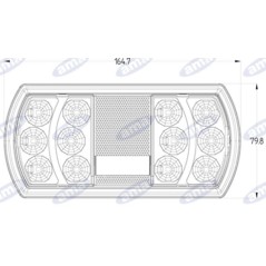 Linkes Rücklicht Led 165x80x35mm Traktor Maschine 12-24V | NewgardenAgri.com