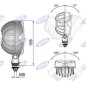 LED worklight 104x120mm 12-24V 18W 1500LM 2-pin connector agricultural machine LED worklight 104x120mm 12-24V 18W 1500LM 2-pin connector agricultural machine