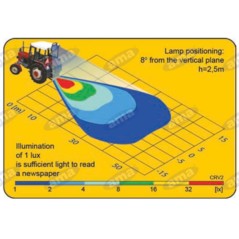 Lampe de travail LED 104x120mm 12-24V 18W 1500LM connecteur 2 broches machine agricole | NewgardenAgri.com