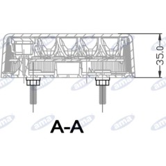 Linkes Rücklicht led 106,5x98,8x35mm Traktor Arbeitsmaschine 12-24V | NewgardenAgri.com