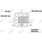 Linkes Rücklicht led 106,5x98,8x35mm Traktor Arbeitsmaschine 12-24V