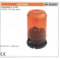 Baliza giratoria 12V base plana - 3 tornillos de fijación Ø  135 mm - altura 205 mm 004697