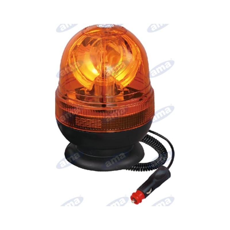 Halogen rotating beacon 12V 55W magnetic base 169x127 mm tractor industrial vehicle