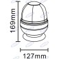 Halogen rotating beacon 12V 55W magnetic base 169x127 mm tractor industrial vehicle