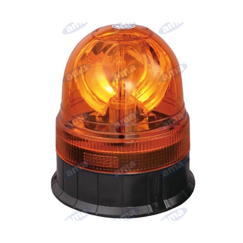 Girofaro alogeno 12V 55W base piana 160x140mm trattore veicolo industriale IP66 Girofaro alogeno 12V 55W base piana 160x140mm trattore veicolo industriale IP66